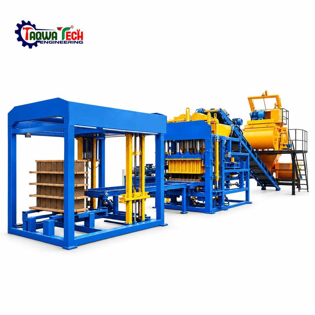 QT5-15, Automatic Block Production Line, অটোমেটিক ব্লক মেশিন, কংক্রিট ব্লক মেশিন, হোলো ব্লক মেশিন, পেভার ব্লক মেশিন, Taqwa Tech Engineering